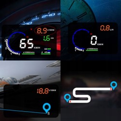 A8 OBD2 HUD Samochodowy Wyświetlacz Head-Up – Projekcja na szybę